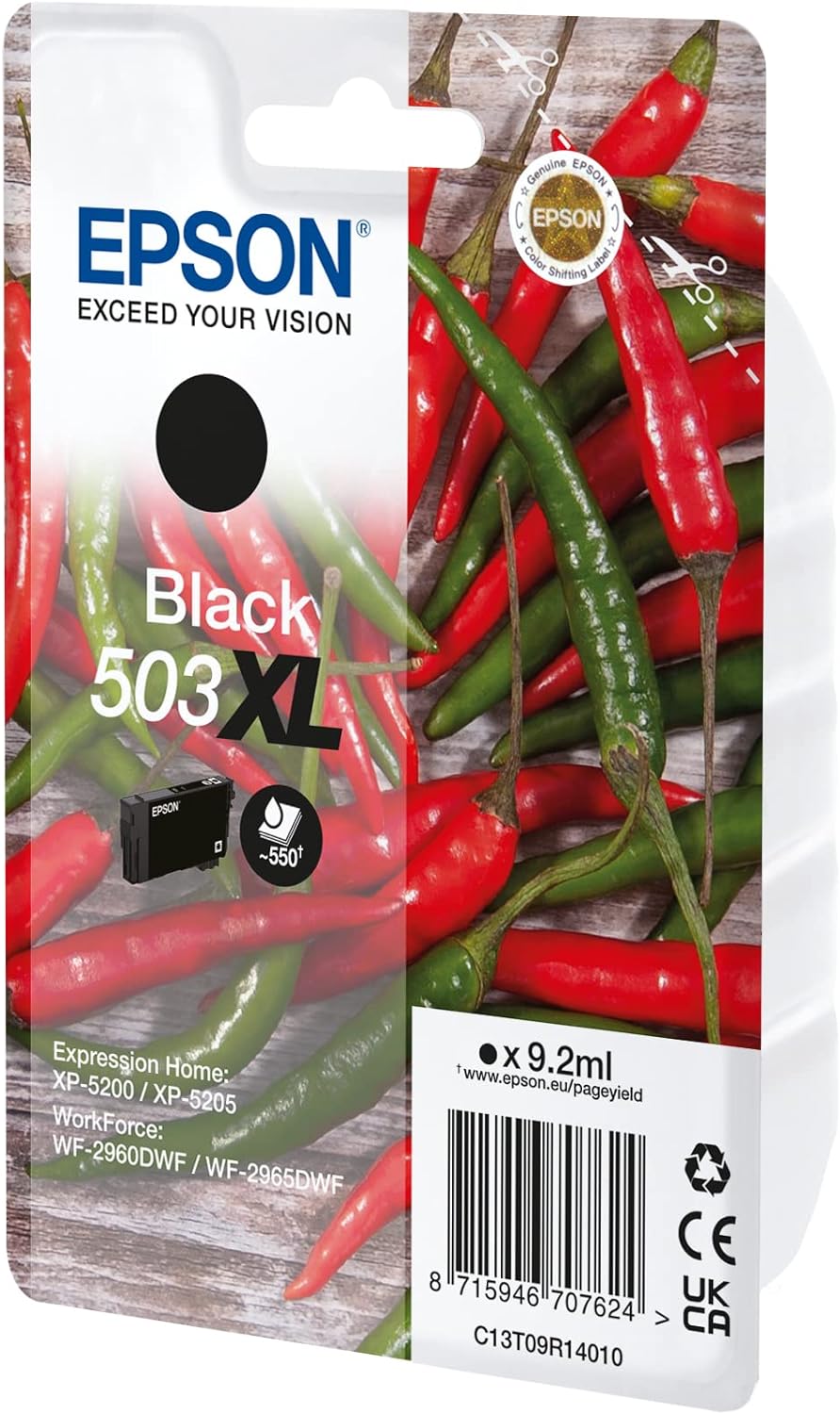 Epson 503XL Chillies, Genuine Black Ink Cartridge