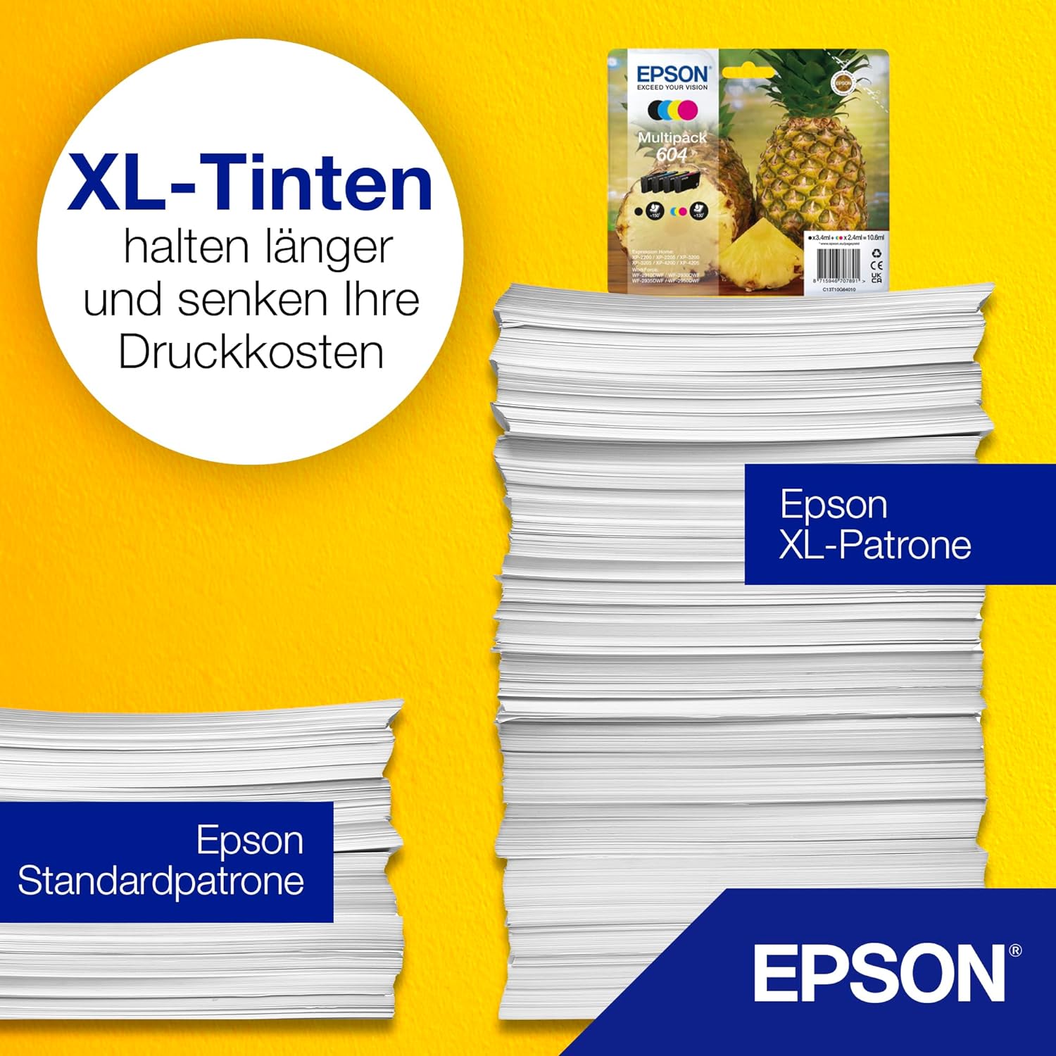 Epson 604XL Pineapple, Genuine Cyan Ink Cartridge