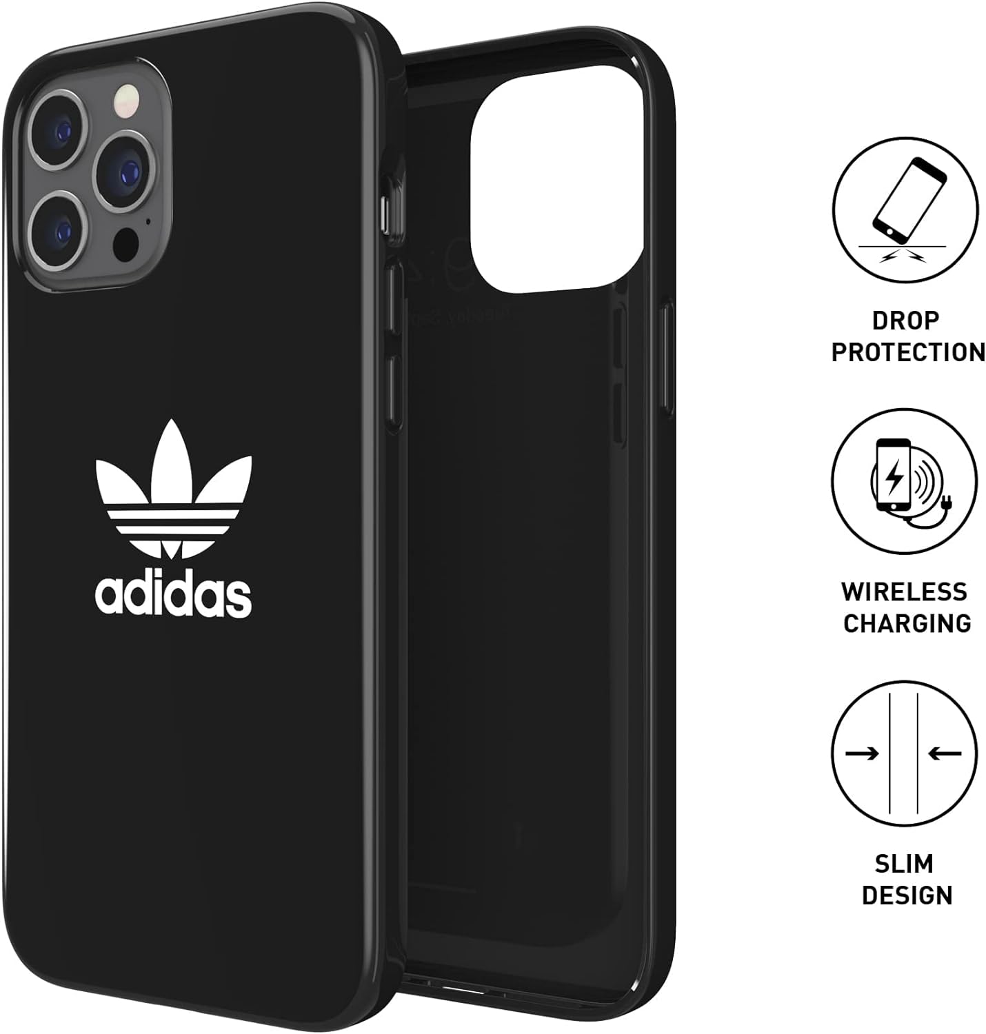 adidas Case Designed for iPhone 12 Pro Max 6.7, Drop Tested Cases, Shockproof Raised Edges, Original Snap Case Protective Case