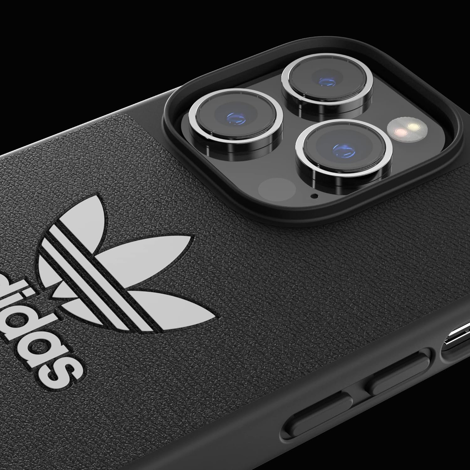 adidas Custodia progettata per iPhone 14 Pro | Protezione antiurto | Compatibile con ricarica wireless | 6,1 pollici nero e bianco trifoglio | Custodia protettiva originale