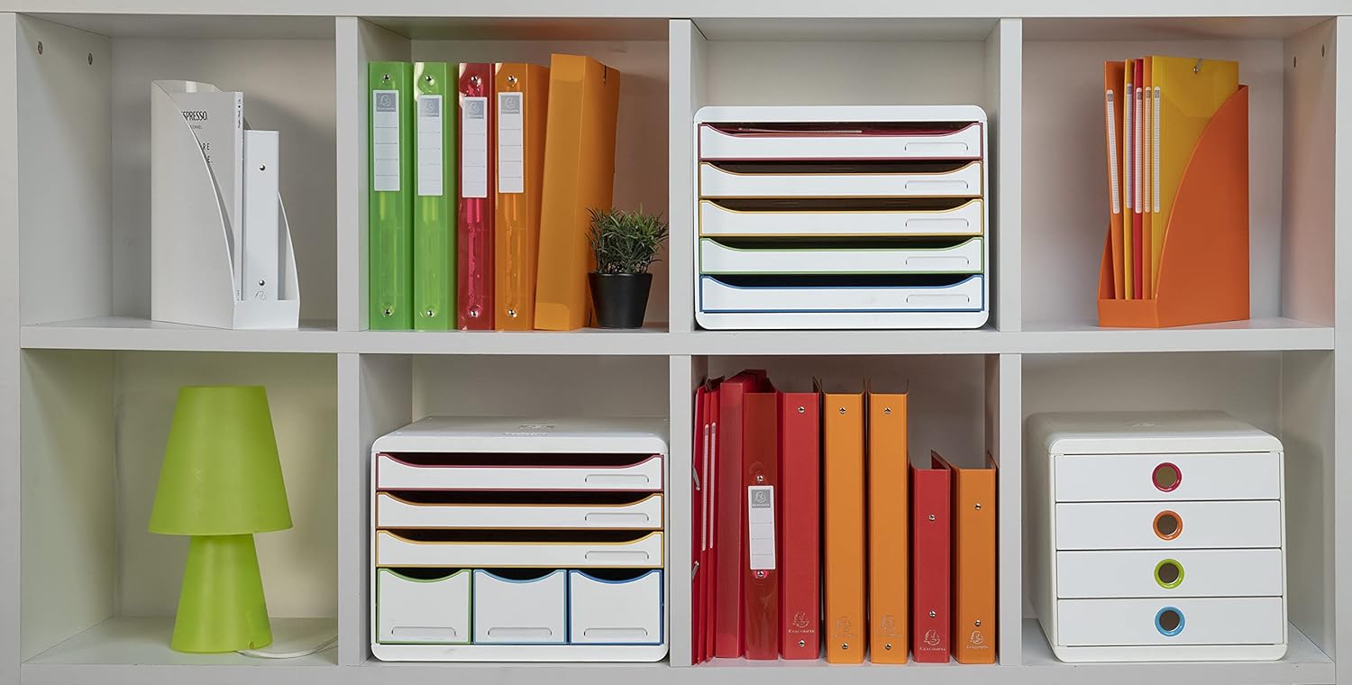 Exacompta - Ref 18213D - Magazine File MAG-CUBE - 266 x 82 x 305mm, Finger Hole on Spine, Suitable for A4+ Documents, Large Storage Capacity