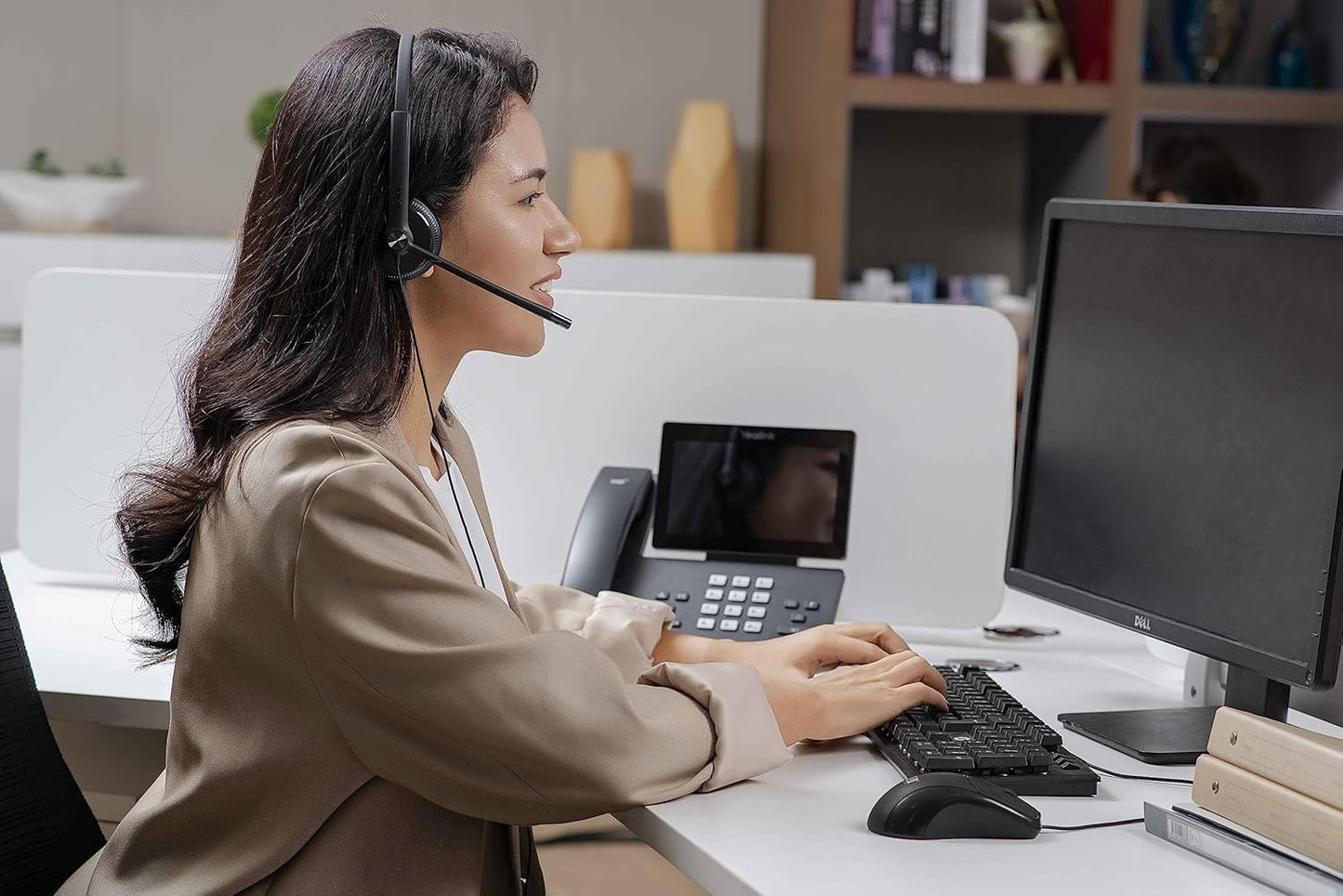 Yealink 1308043 UH34 Dual Microsoft Teams USB-Headset,Black UH34 Binaural