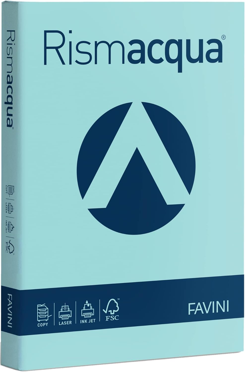 Favini A67T104 Cartoncino Colorato Rismacqua, celeste 08, 125 Pezzi