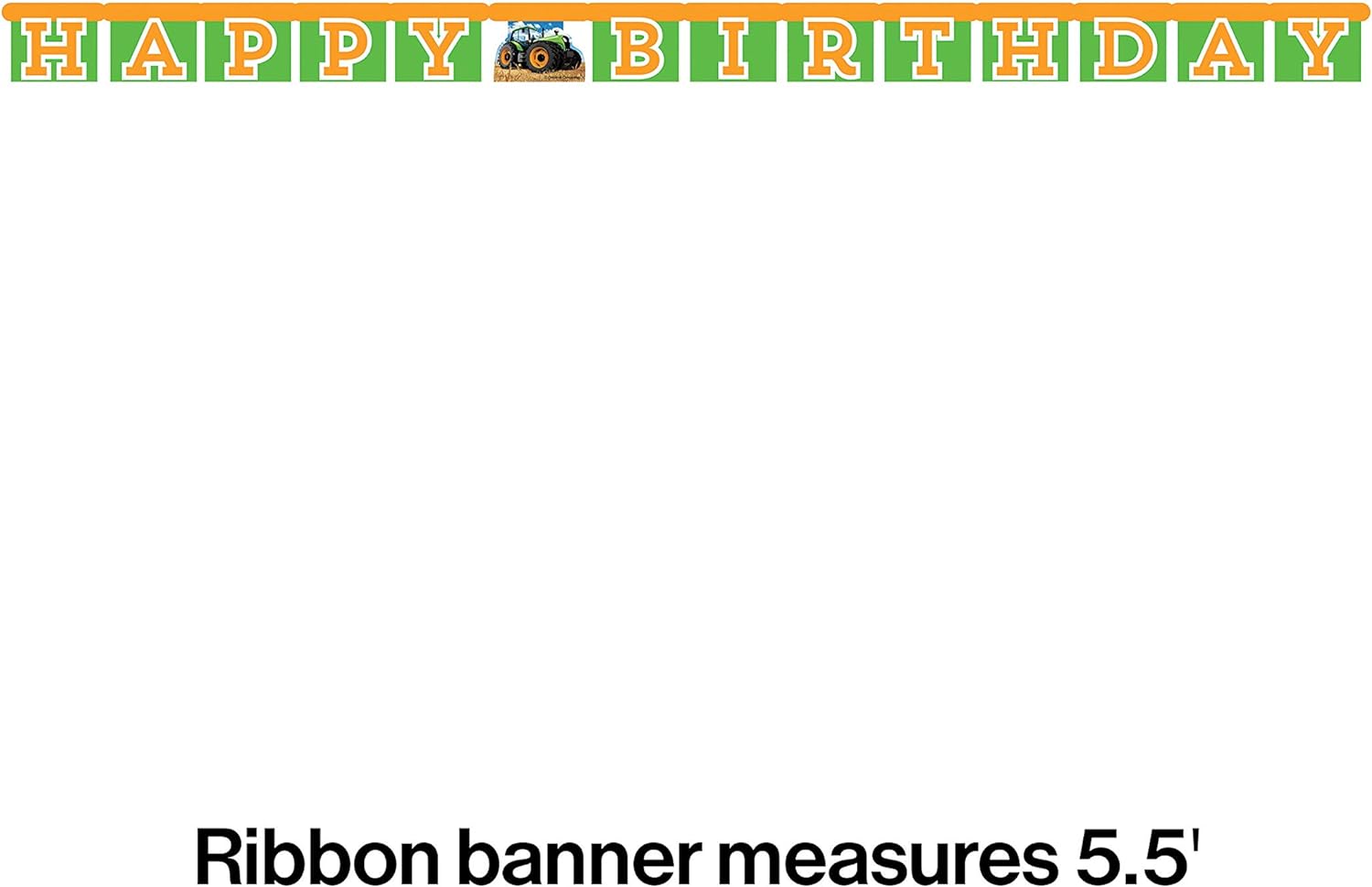 Tractor Time Jointed Birthday Banner - 1 Pc.