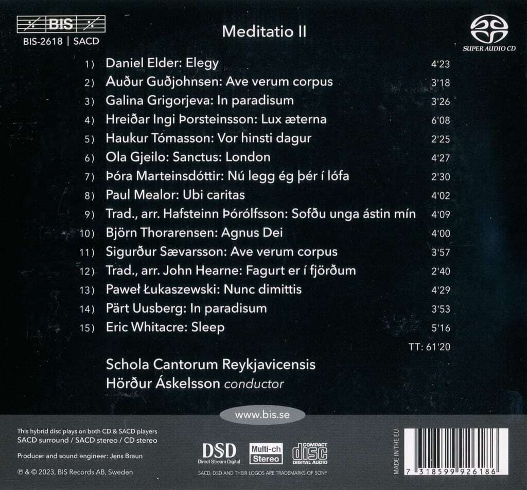 Meditatio II: Music for Mixed Choir