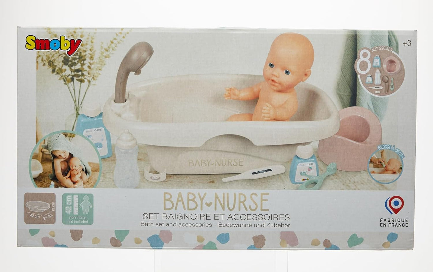 Smoby 220366 Baby Nurse Doll Bathtub