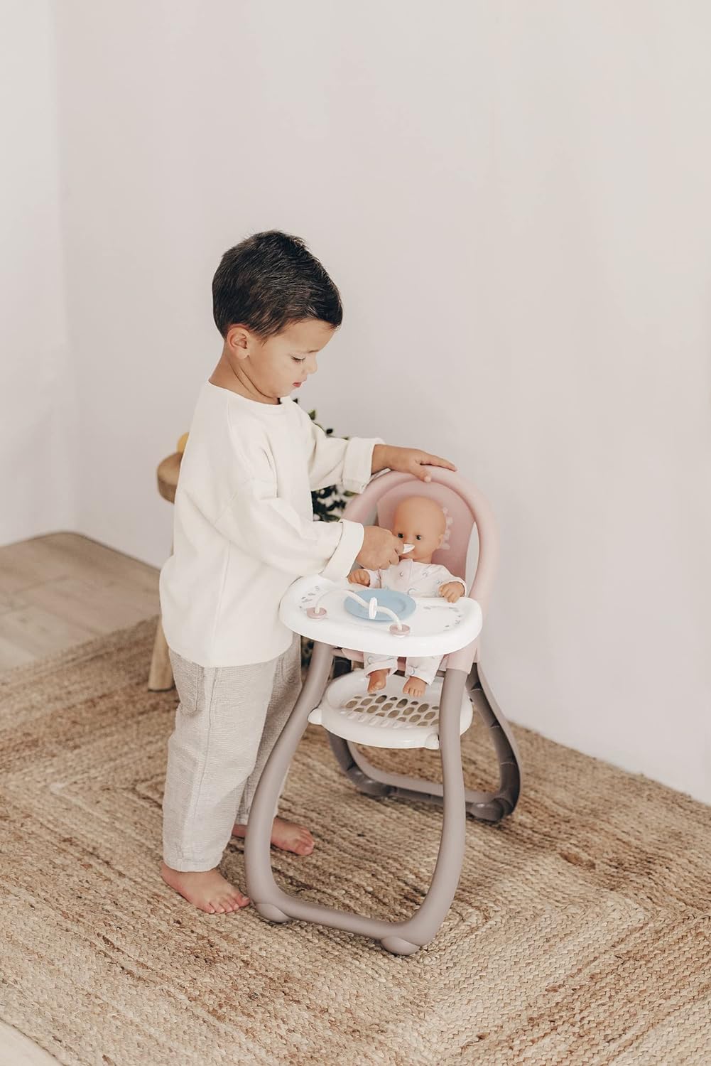 Smoby- Baby Nurse Trona para Muñeco Bebé, Incluye Accesorios, Adecuado para Muñecos de hasta 42cm, (77600220370)
