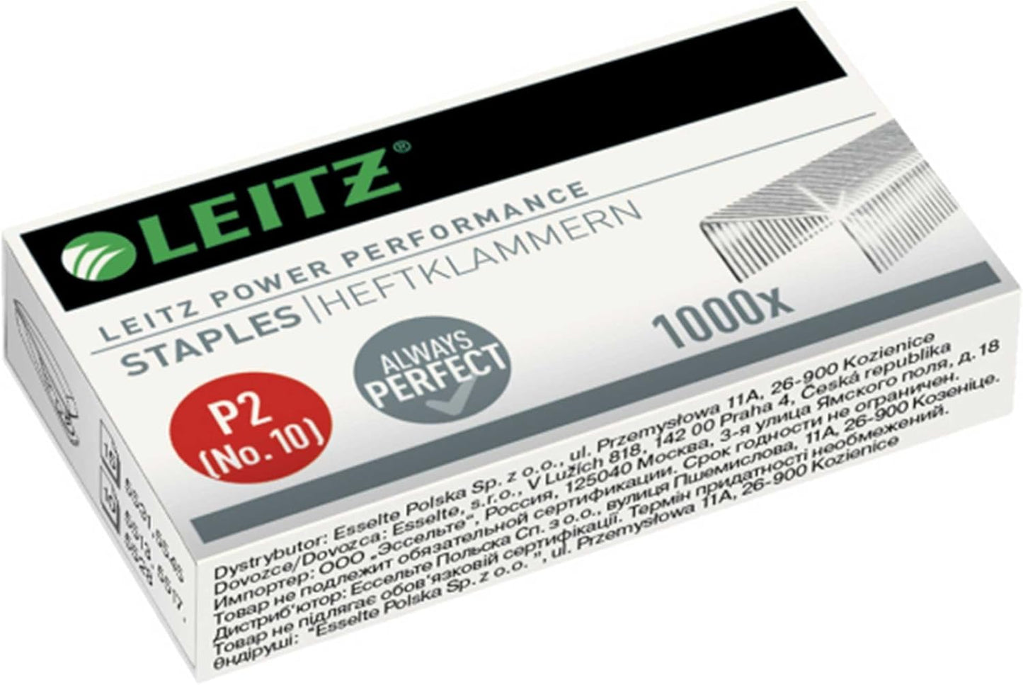 Leitz – Set di 3 scatole di 1000 punti metallici n. 10 (10/4