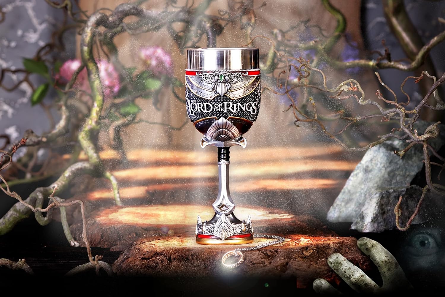 Nemesis Now Officially Licensed Lord of The Rings Aragorn Goblet, Silver, 19.5cm