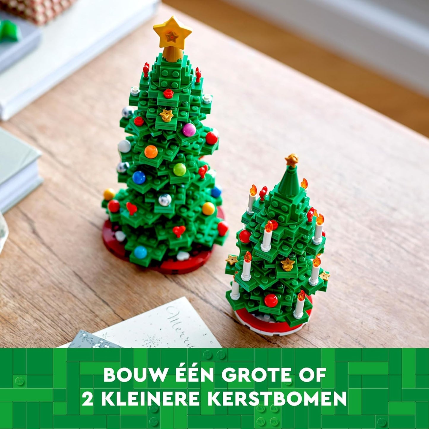 LEGO 40573 2 in 1 Christmas Tree Eye Catching Festive Holiday Display Build 1 Large or 2 Smaller Trees With Star on Top 12+ 784 Pieces