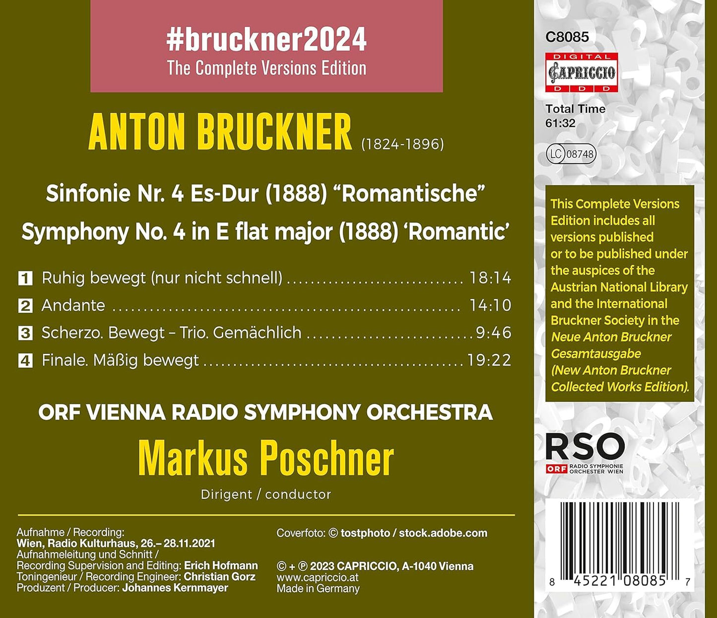 Bruckner: Symphony #4: 1888 Version