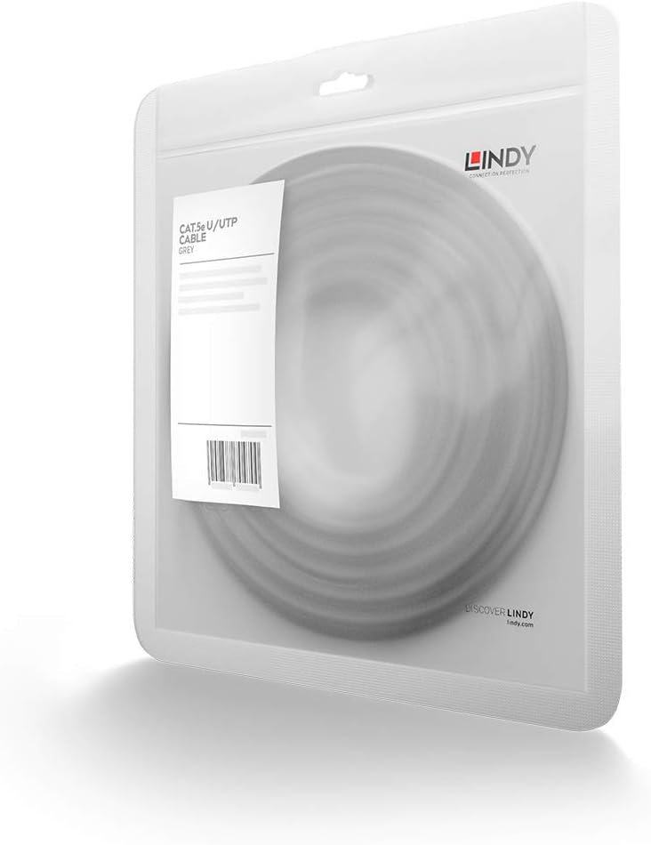 Lindy Cavo Cat.5e U/UTP Grigio, 2m