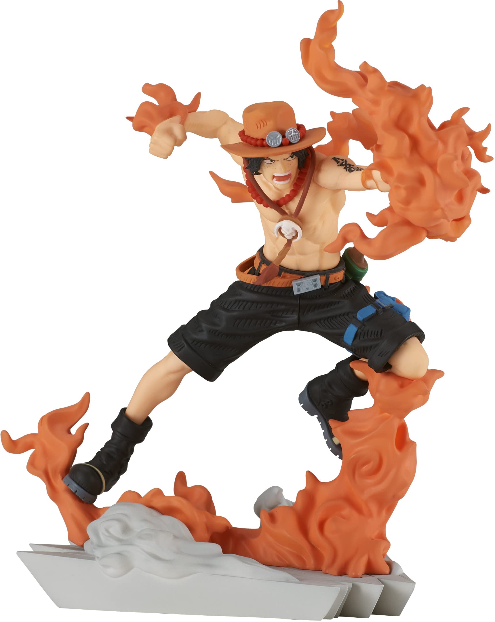 Banpresto Figure Statue One Piece Portgas D Ace Senkozekkei BP19492 - Height 9cm - Multicolor