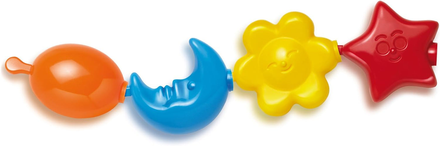 Quercetti- Flores Quercetti-4130 Star Links-Juego encajable, Multicolor (4130