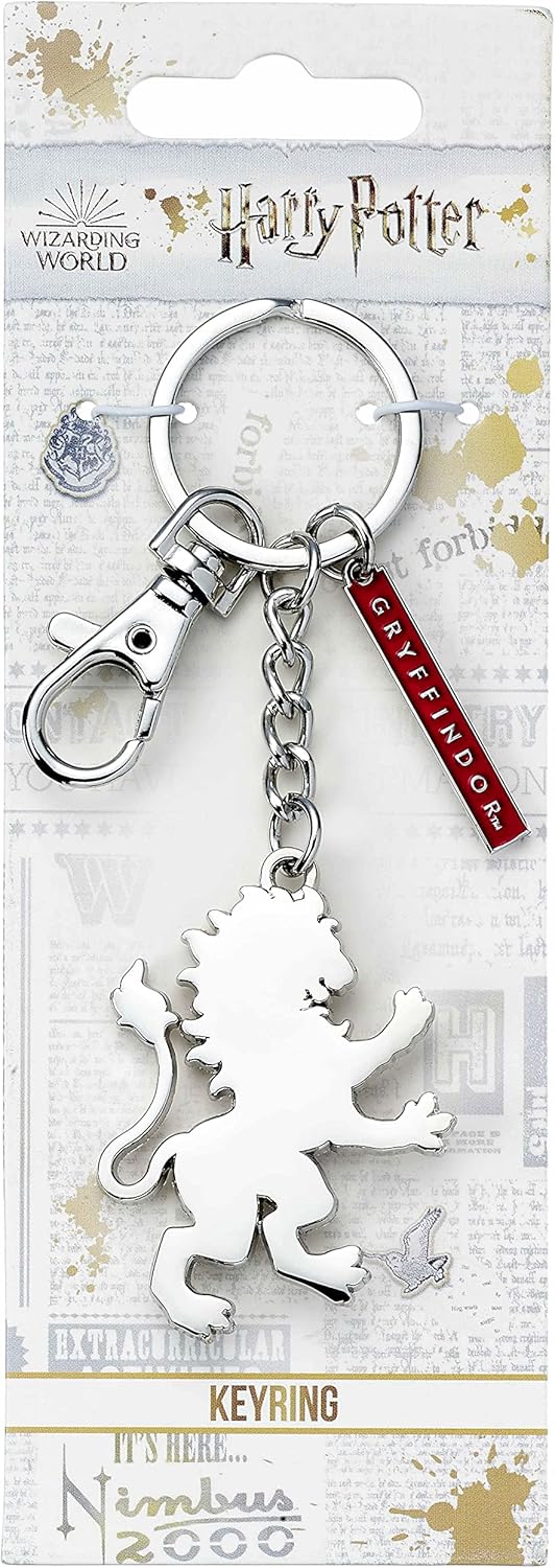 Officiële Harry Potter Griffoendor Sleutelhanger, ZILVER, M