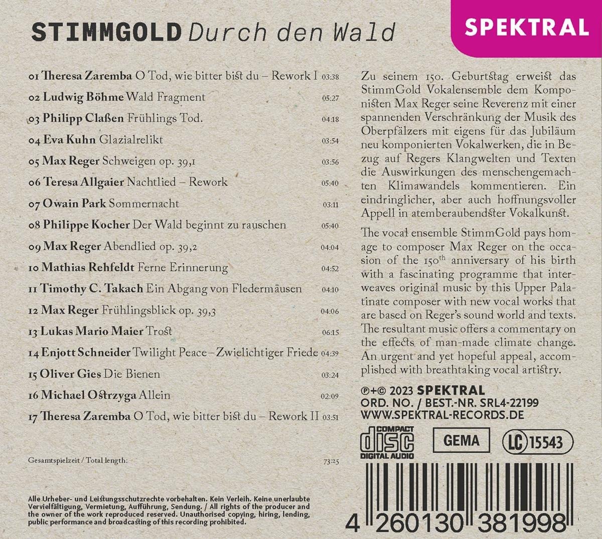 Durch den Wald - Vokalwerke