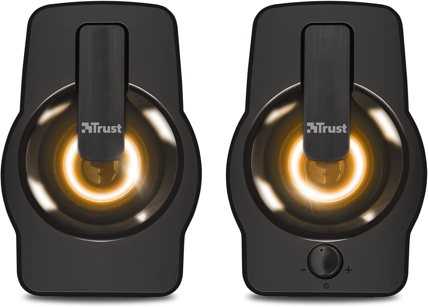 Trust Gemi RGB LED 2.0 PC Speakers for Computer and Laptop, 12 W, USB Powered, Illuminated - Black