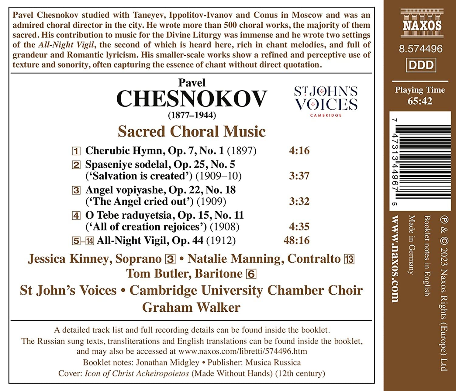 Pavel Chesnokov: Sacred Choral Music