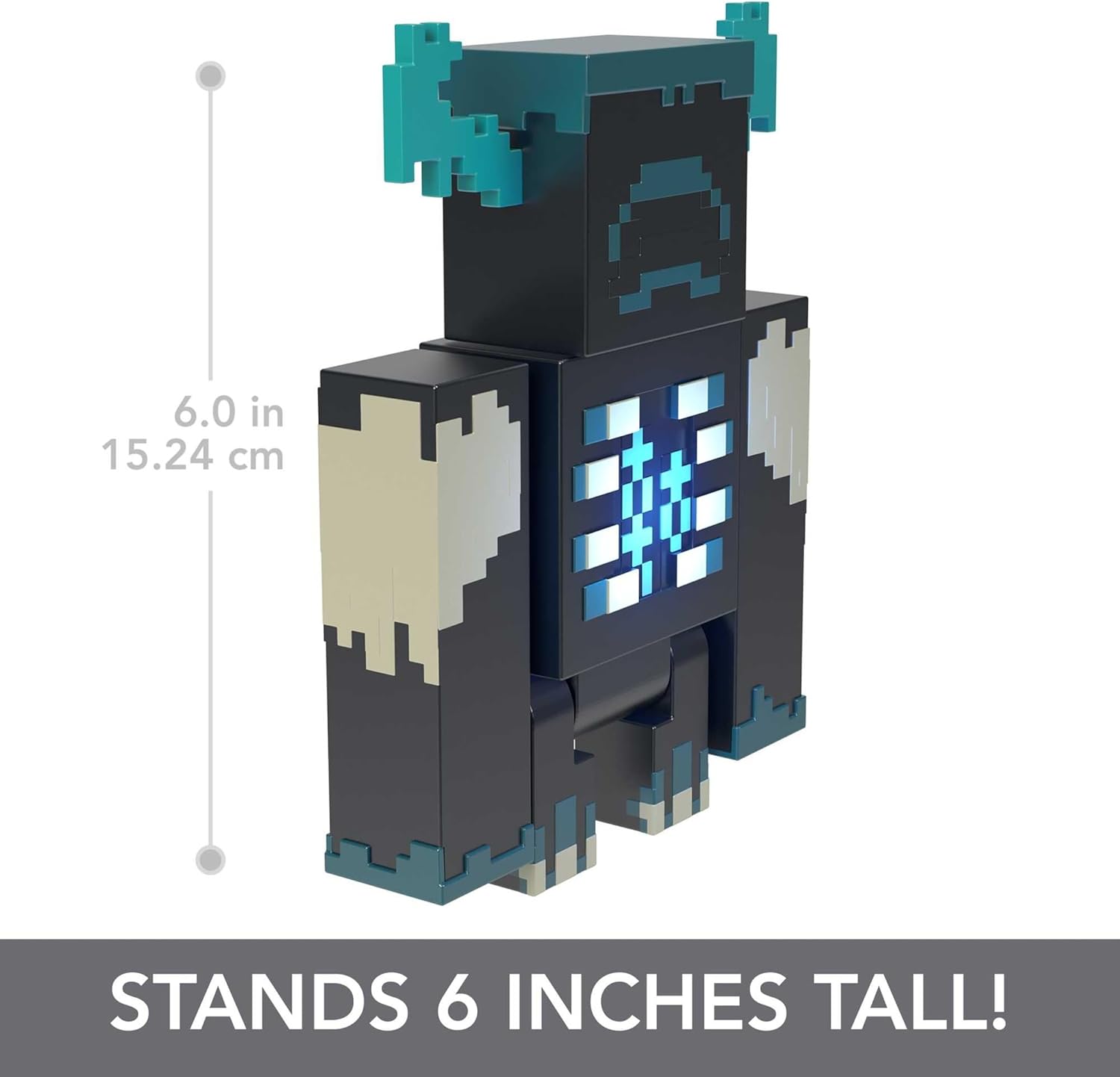 Mattel Minecraft Toys Warden Action Figure with Lights, Sounds and Accessories, Gift for Kids, HHK89