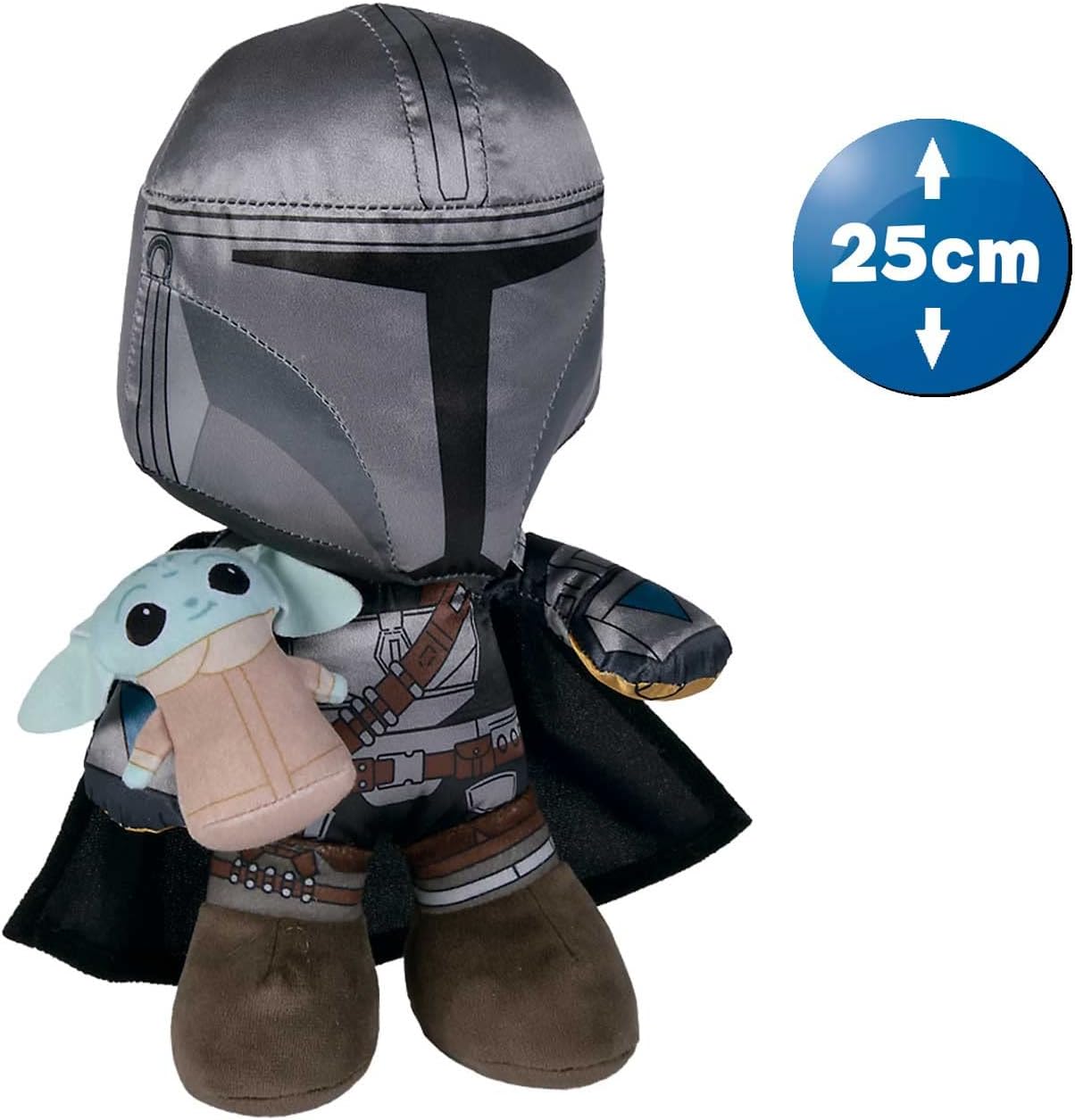 Simba Peluche The Mandalorian con Baby Yoda, 25 cm
