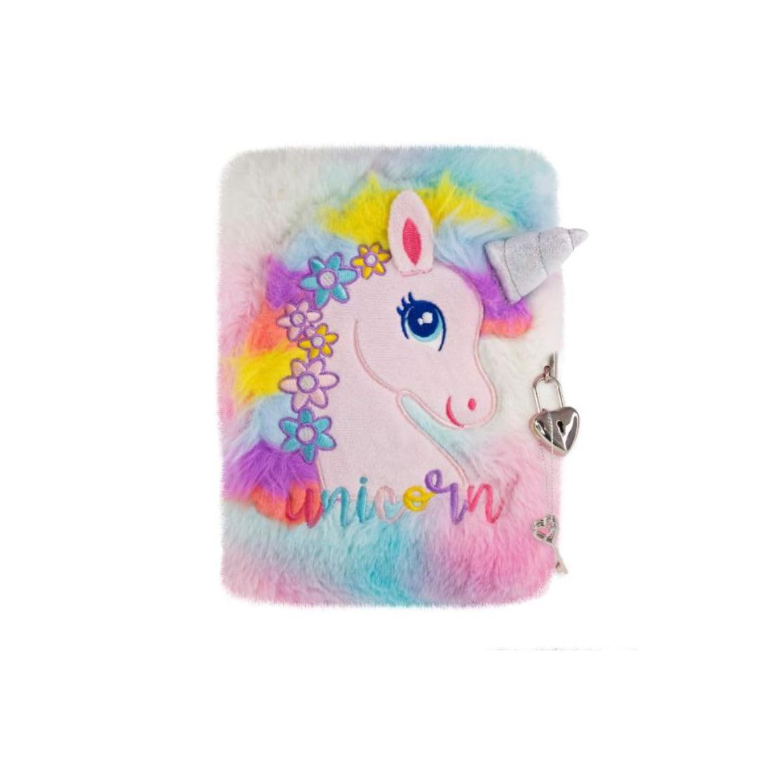Tinka - Plush Diary with Lock - Unicorn (8-802145)