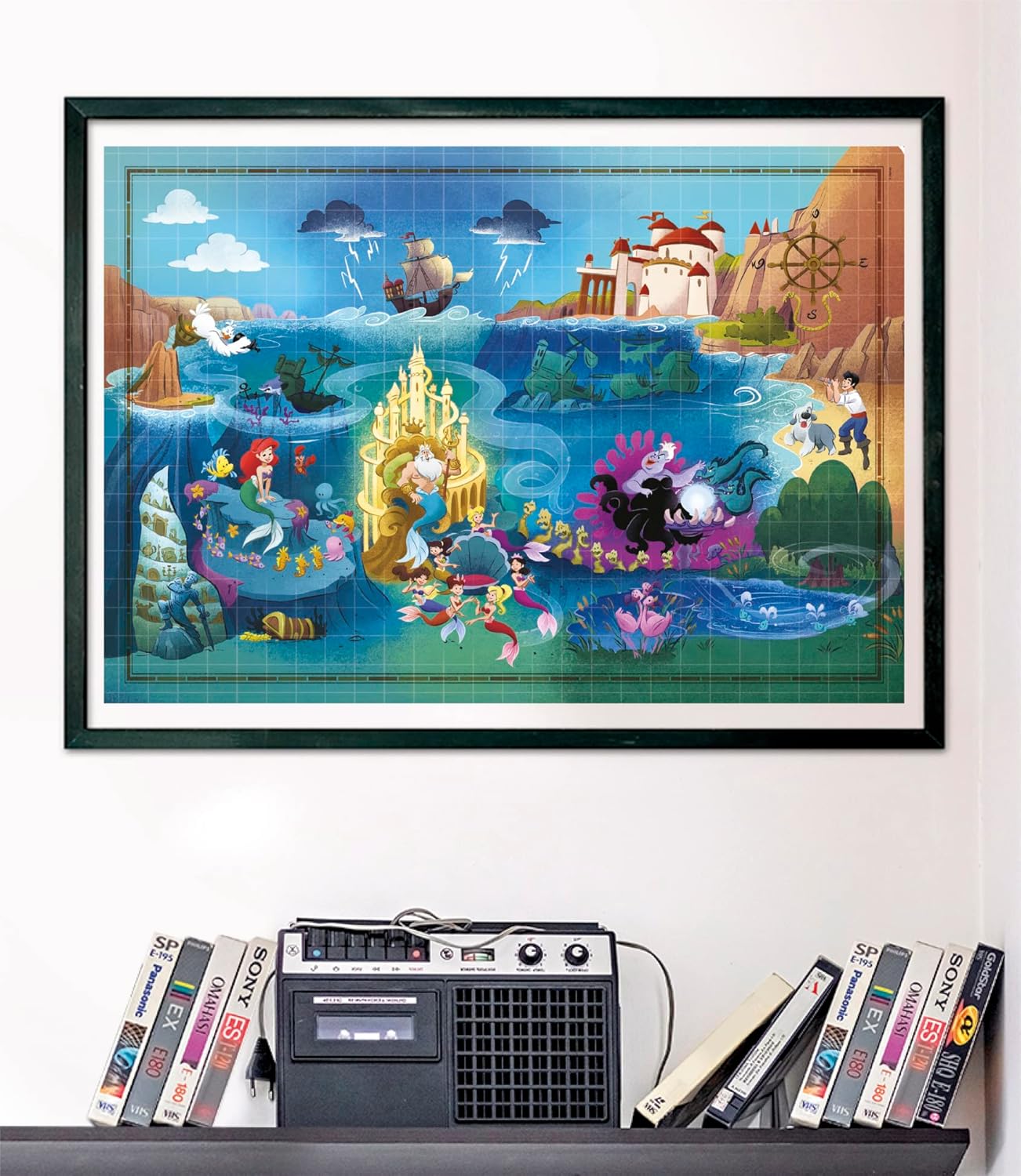 Clementoni 39783 Disney Little Mermaid-1000 Pieces-Adult Jigsaw Puzzles, Made in Italy, Multi-Coloured