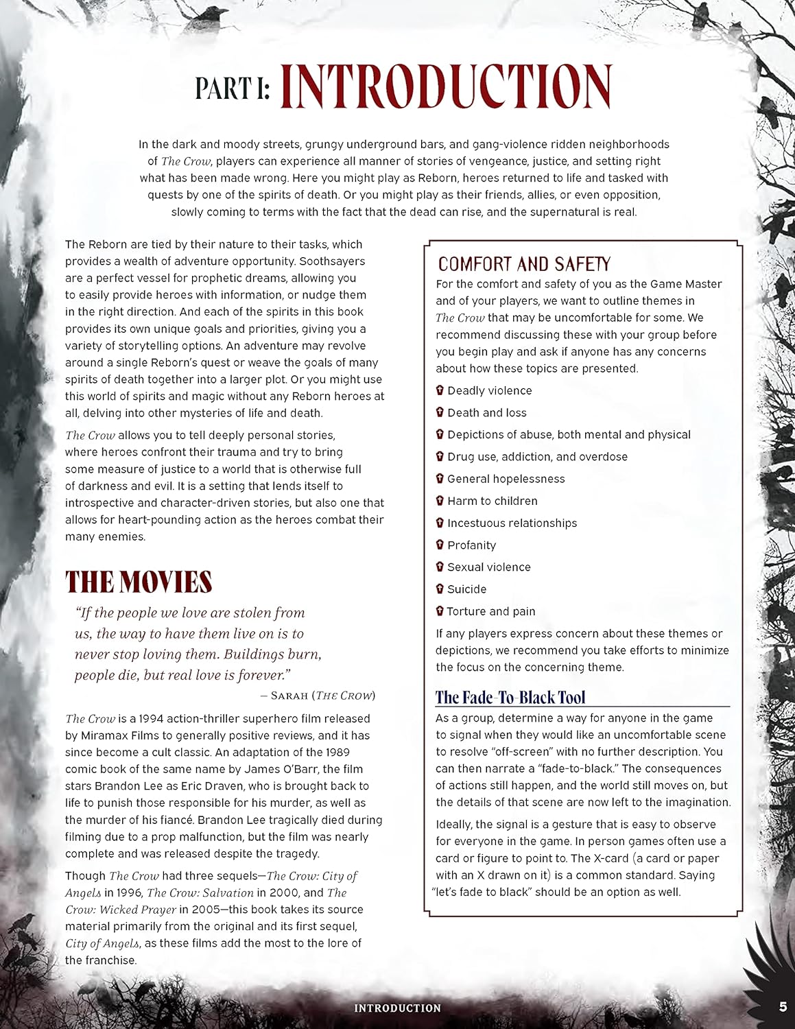 Cinematic Adventure: The Crow-Expansion RPG Book,for Use with The Everyday Heroes Core Rulebook,d20,5e Compatible,100+ Page Softcover Book,Officially Licensed RPG,Evil Genius Games
