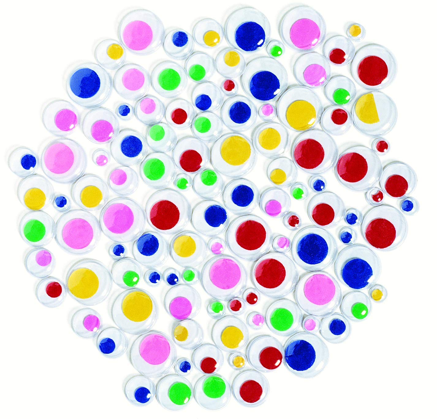 Coloured Regular Wiggly Eyes - Pack Of 100