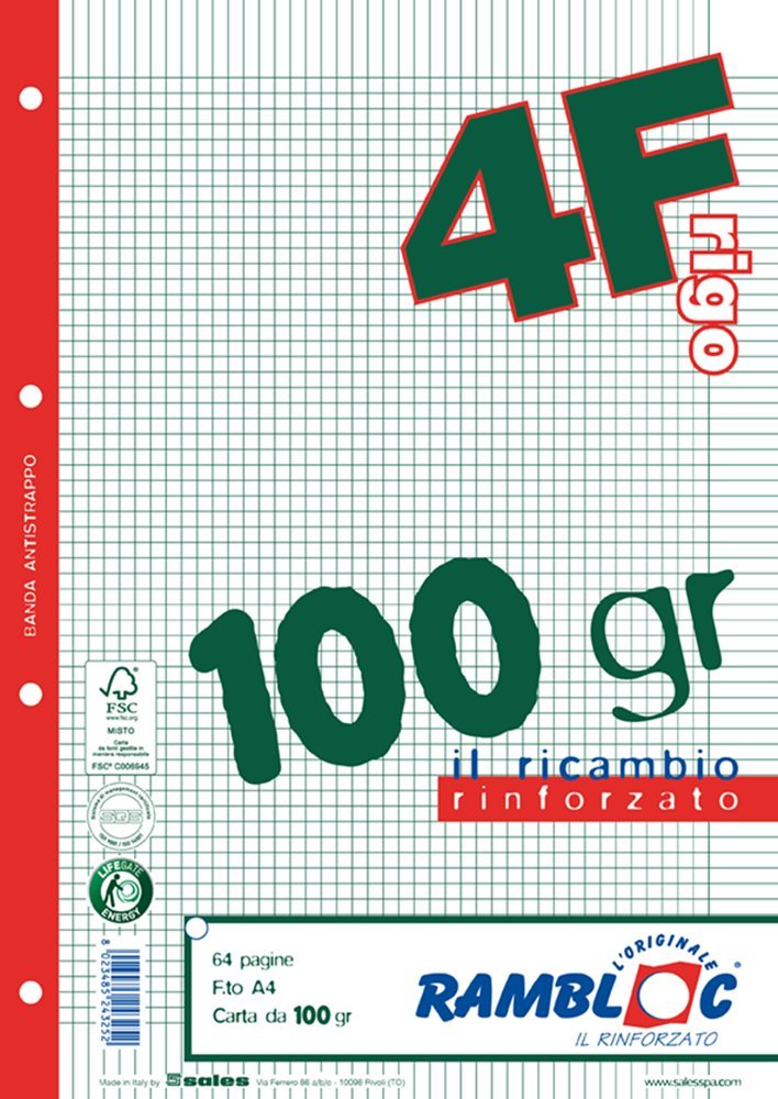 RAMBLOC cf80ricambio White A4 100 GR RIGO4 F