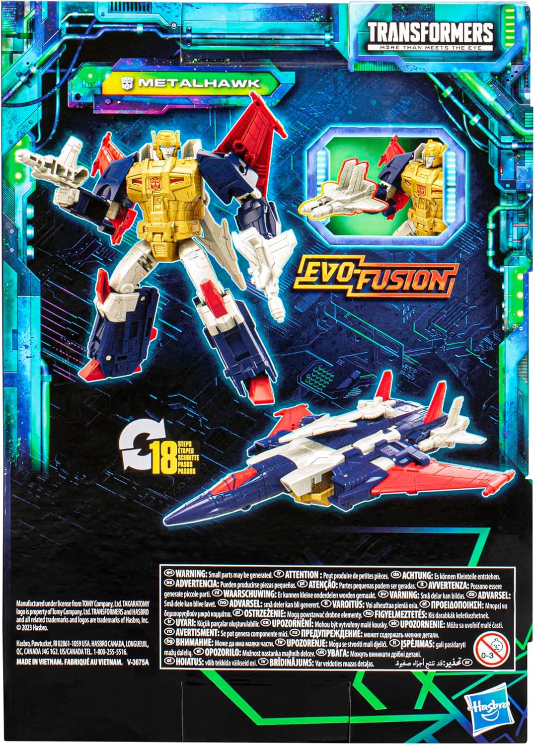 Transformers - Voyager Class - Figura de Legacy Evolution de Metalhawk de 17,5 cm - Figura de acción para niños y niñas a Partir de 8 años