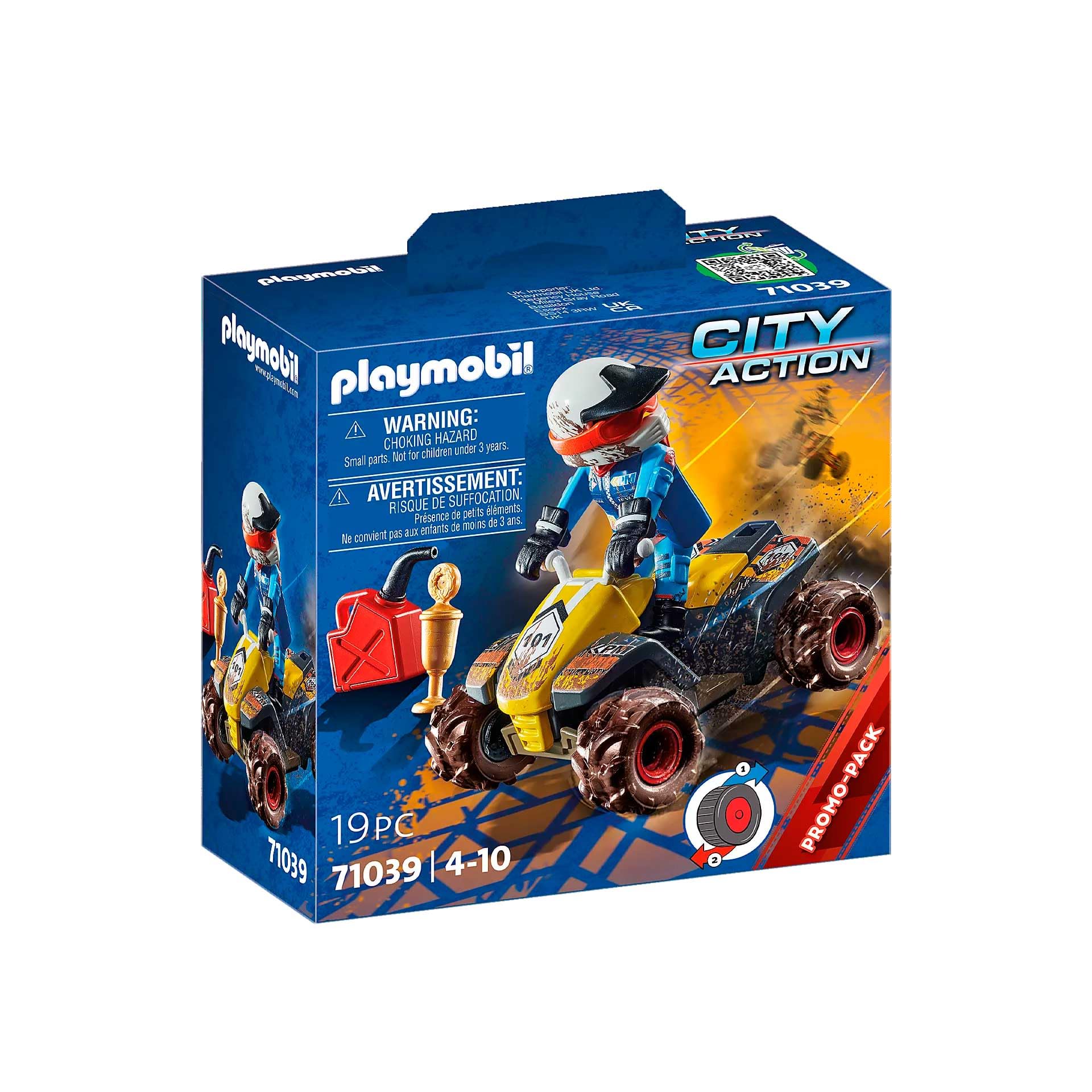 Playmobil 71039 City Action Off-Road Quad, rescue, racing, quad bike, ambulance toy, stunt car, quad play-set suitable for ages 4+