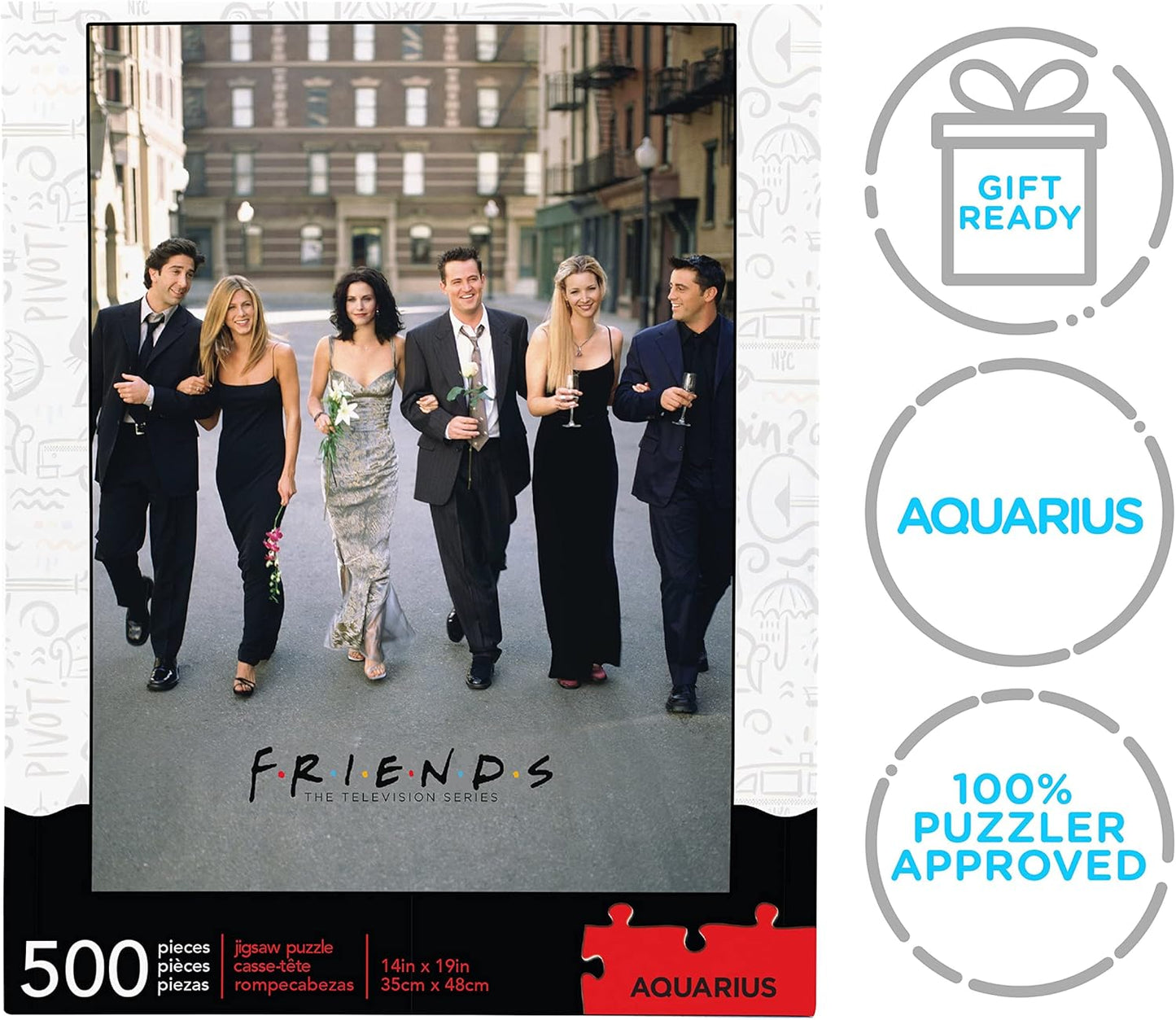 NMR Distribution 62172 Friends (TV Series) Wedding 500pc Jigsaw Puzzle (nm), Black