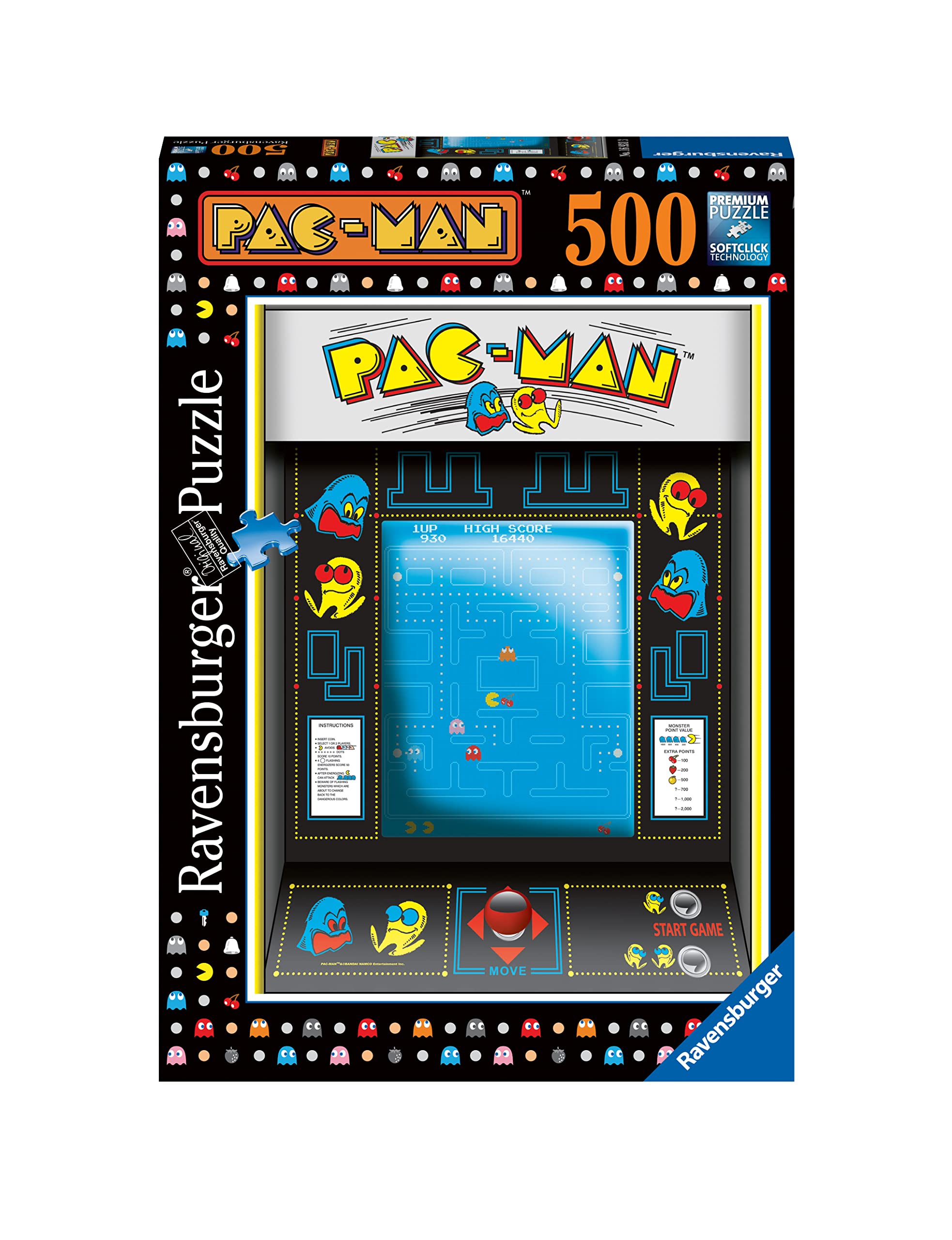 Ravensburger 4005556169313 500 pièces-Jeu d'arcade Pac Puzzle für Erwachsene, Mehrfarbig