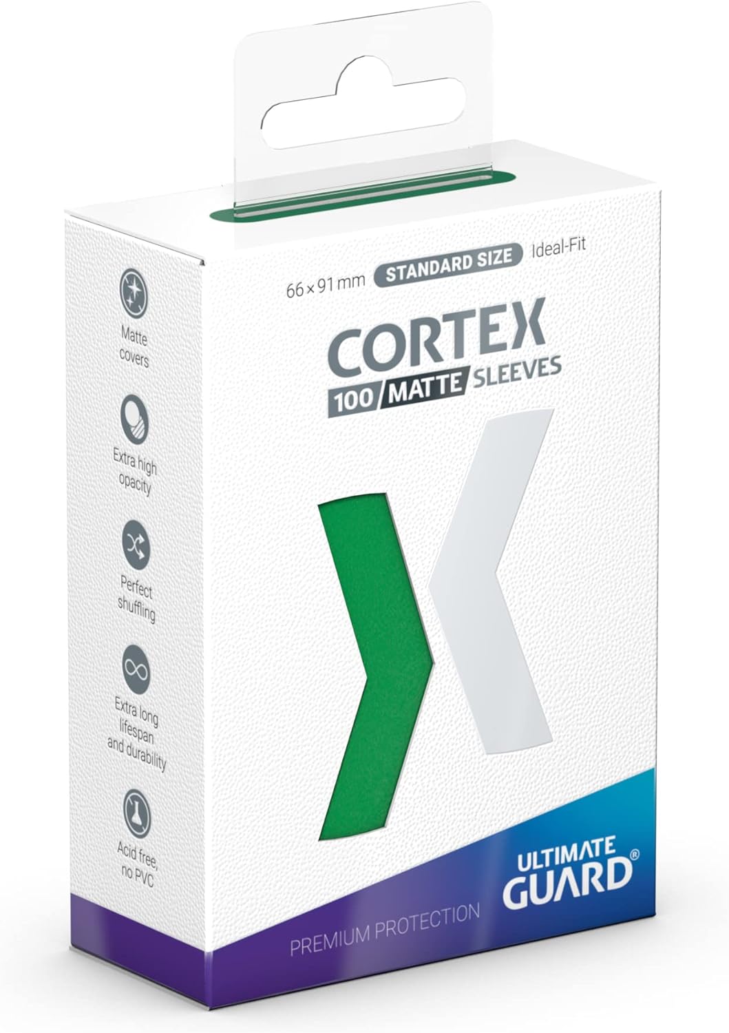 Ultimate Guard Cortex Sleeves Standard Size Matte Green (100