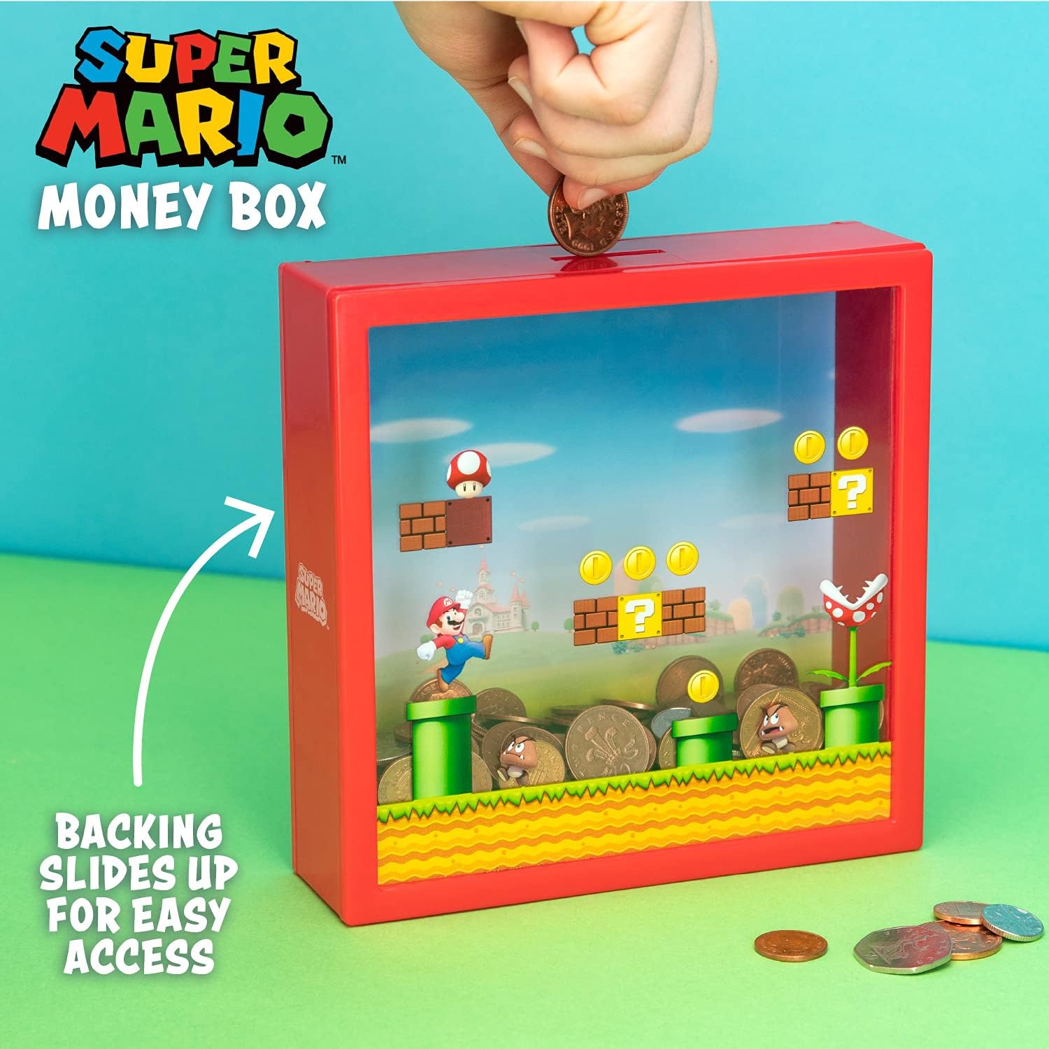 Super Mario Bros. Box Coin Bank, 18cm (7")