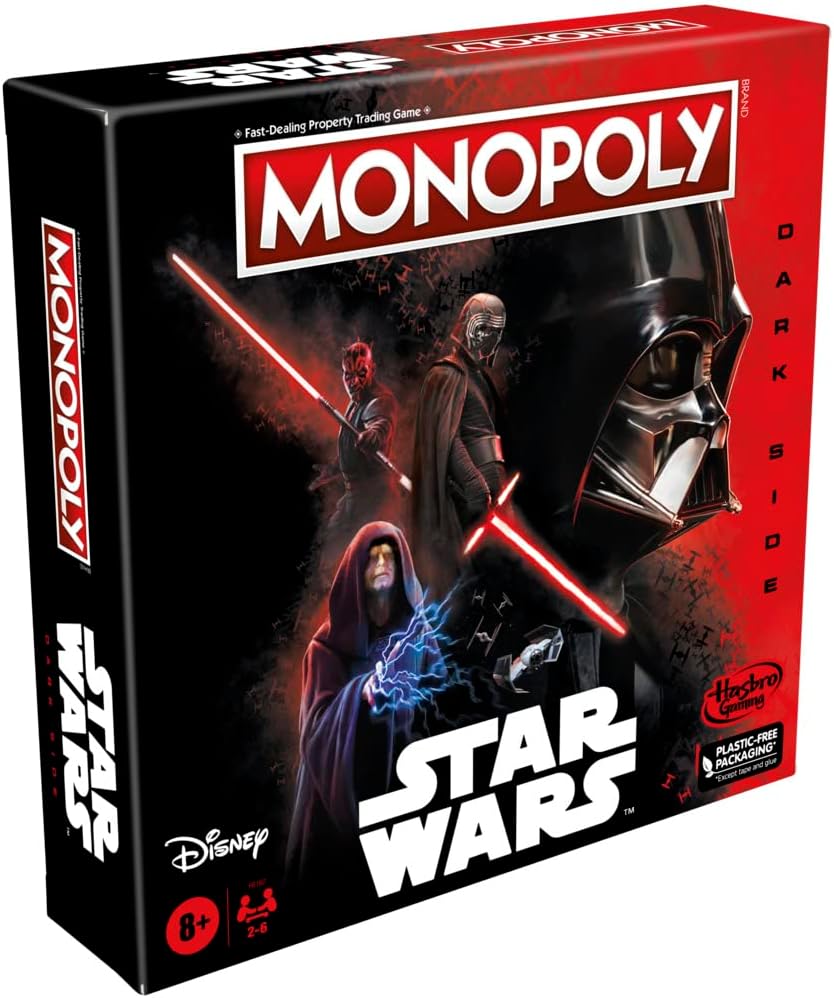 Monopoly: Disney Star Wars Dark Side Edition Board Game for Families, Games for Children, Star Wars Gift English