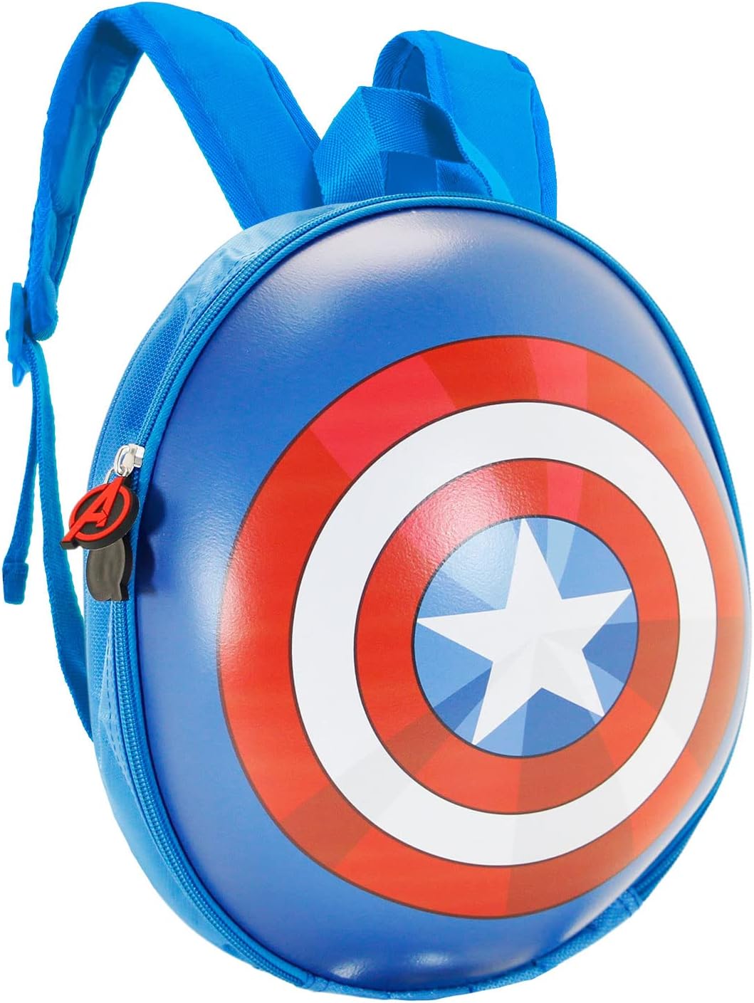 Captain America Shield Cap-Eggy Backpack, Blue, 10 x 24 x 28 cm, Capacity 6 L