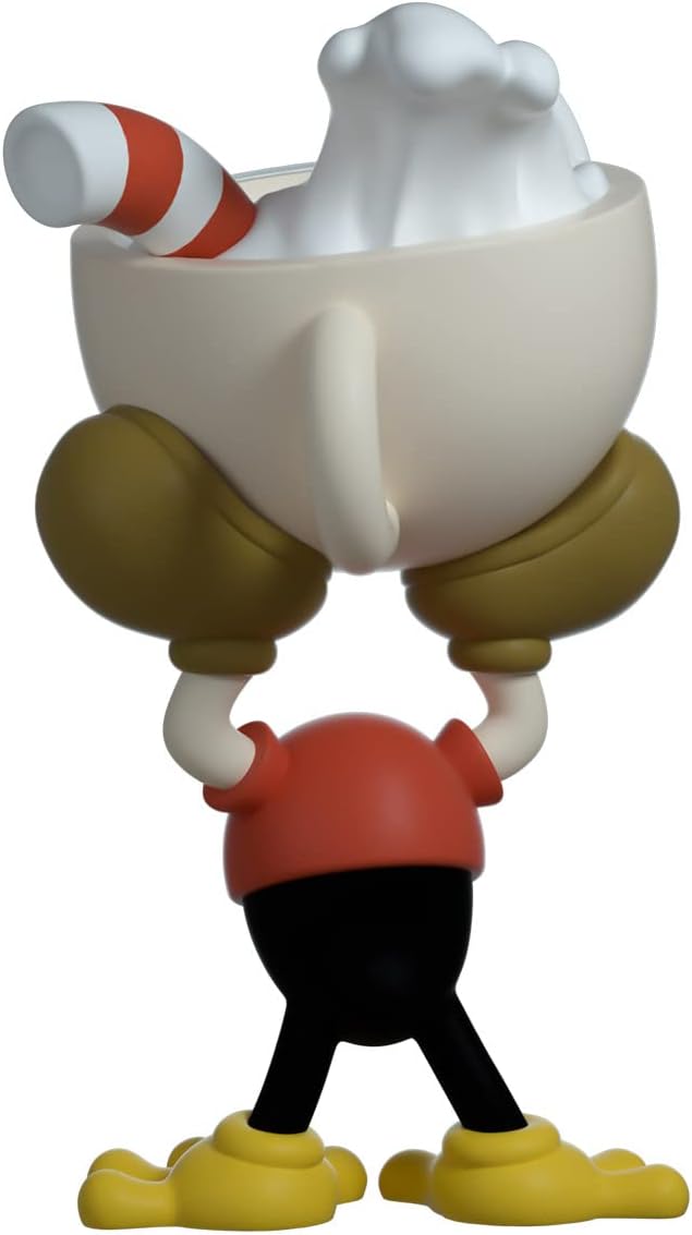 Youtooz Cuphead The Cuphead Show! Edition, 4.6" Vinyl Figure Collectible Cuphead Figure from The Cuphead Show! by Youtooz Cuphead Collection, White