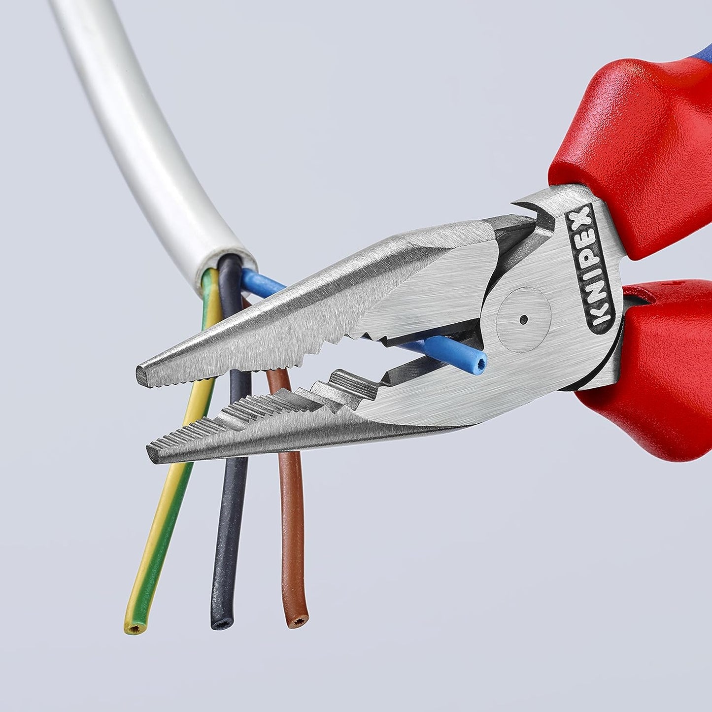 Knipex Needle-Nose Combination Pliers black atramentized, with multi-component grips 145 mm 08 22 145