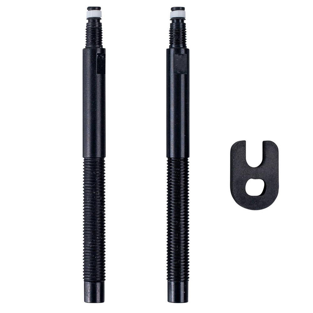 Valve Extender 2 Pack with Core Remover, Black, 65mm
