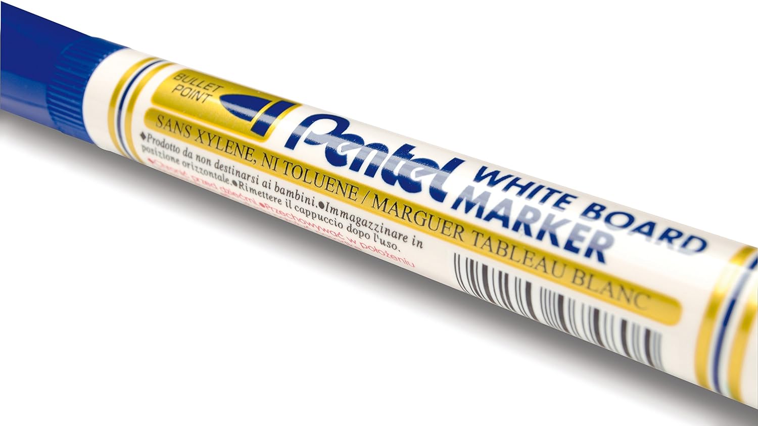 Pentel MW85 Punta redonda Azul 12pieza(s) - Marcador (Azul, Punta redonda, Azul, Blanco, De plástico, 12 pieza(s