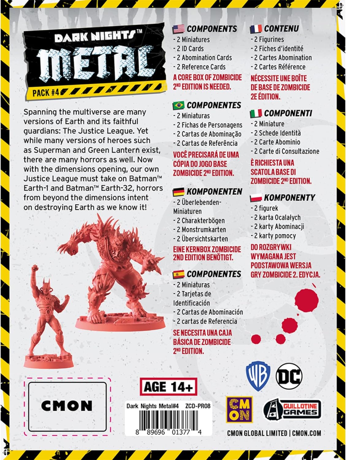 CMON - Zombicide - Dark Nights Metal Pack #4 - Juego de Miniaturas en Multilenguaje (Incluye Español