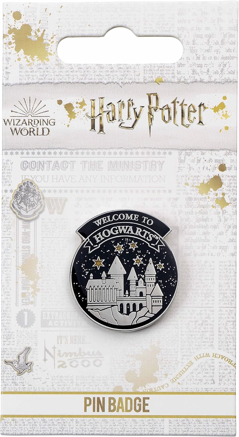 Official Harry Potter Welcome To Hogwart's Pin Badge by The Carat Shop