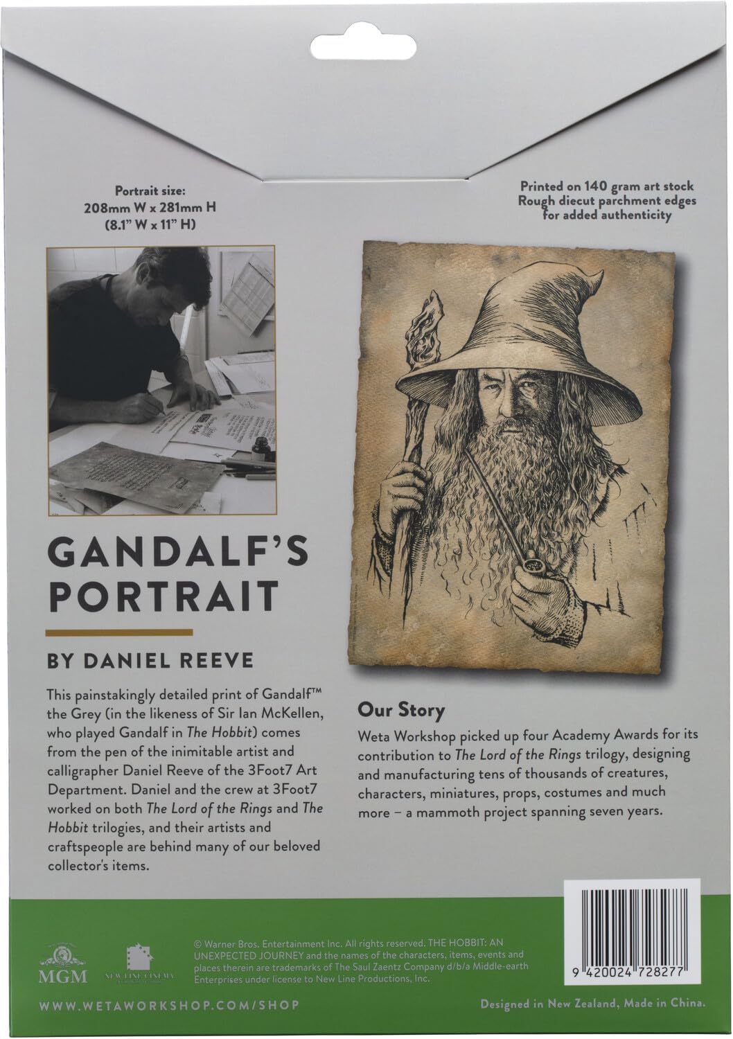 Weta Workshop - Hobbit - Portrait of Gandalf The Grey (Art Print