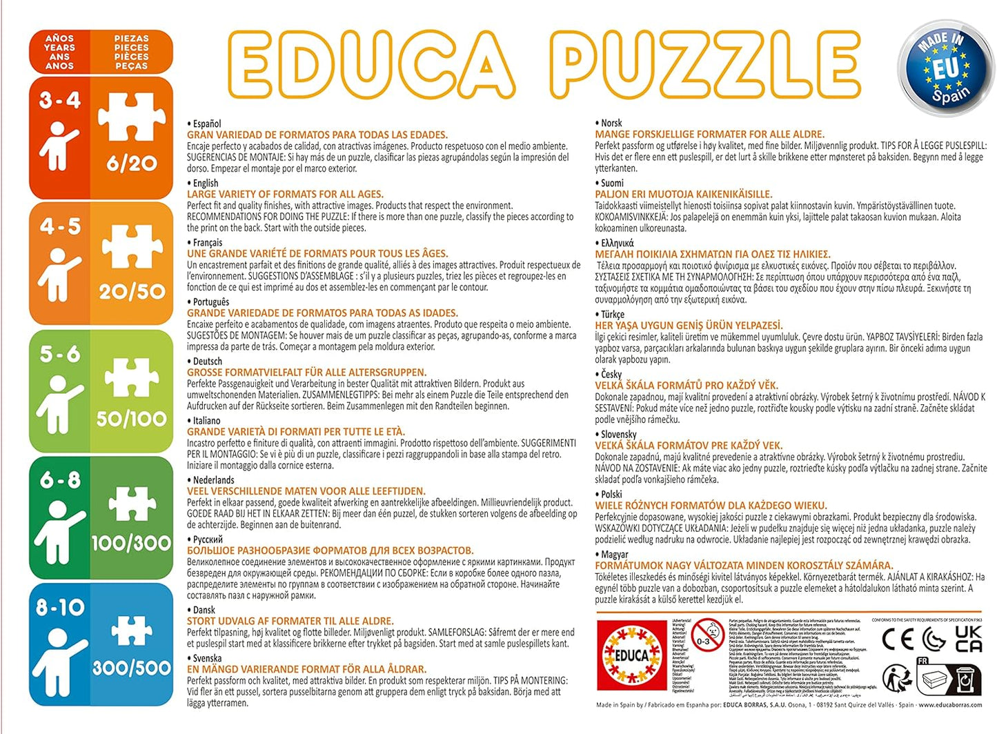 Educa - Pixar, 50-150-delige puzzelset voor kinderen vanaf 5 jaar, Disney, Monster AG, Findet Nemo, Cars, Toy Story (15615