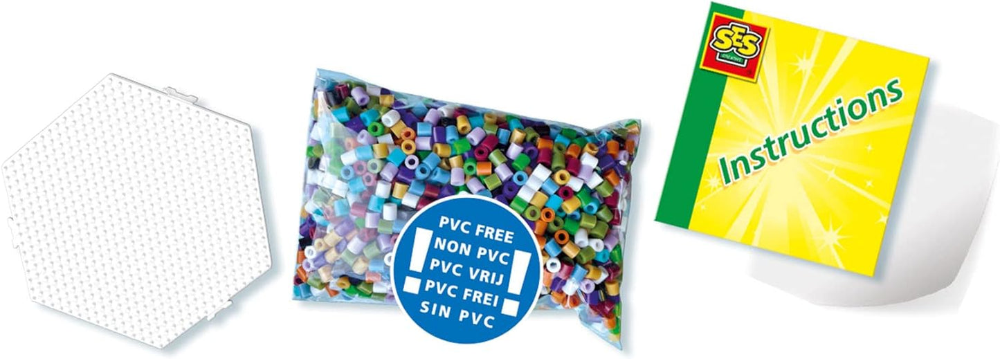 SES Creative 6202 - Iron on Beads - Dino World - Fusible Beads Ironing Beads, Mutiple