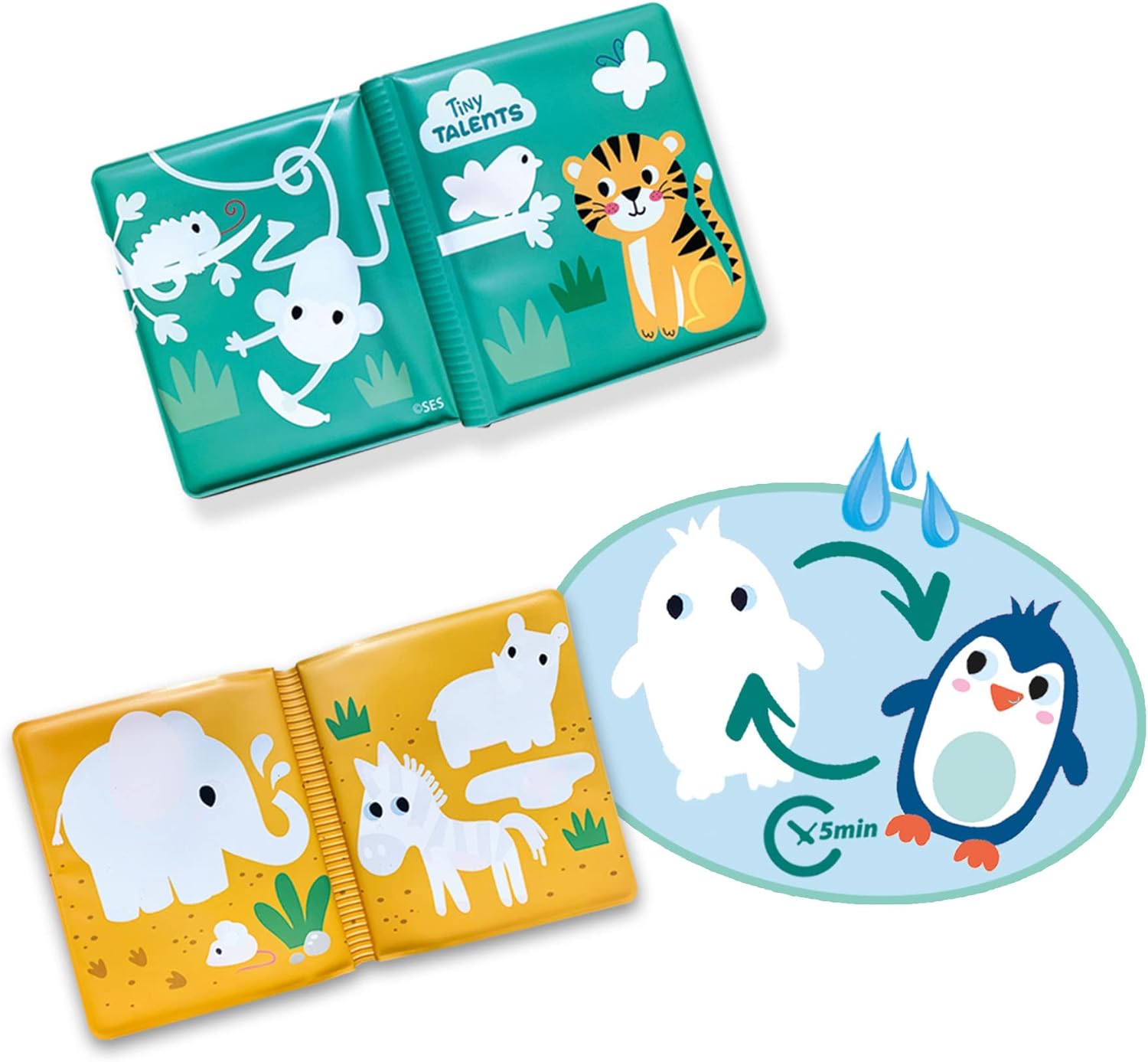 SES Creative 13056 Bath Book-Colouring with Water, Multi, One Size
