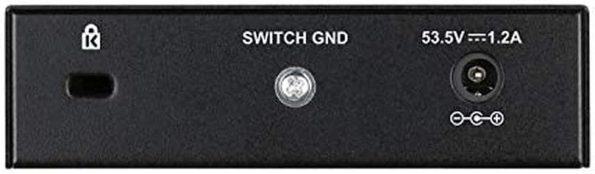 D-Link DES-1005P Fast Ethernet Switch (5-Port Layer2, 10/100 Mbit/s, PoE, einfache Plug & Play-Installation, automatische MDI/MDIX-Erkennung, lüfterlos) schwarz