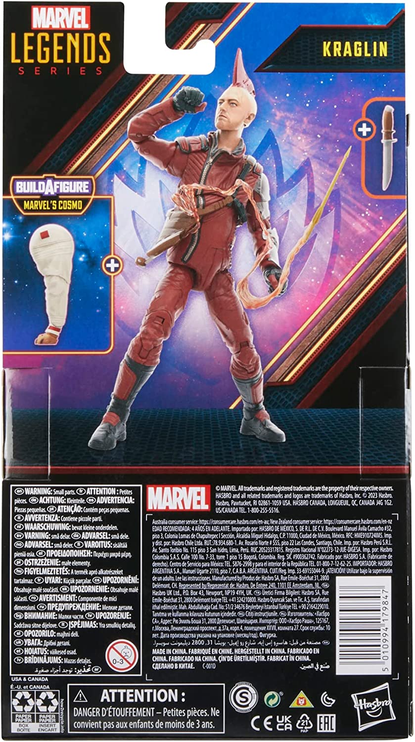 Marvel Legends Series Kraglin, Guardians of the Galaxy Vol. 3 6-Inch Action Figures