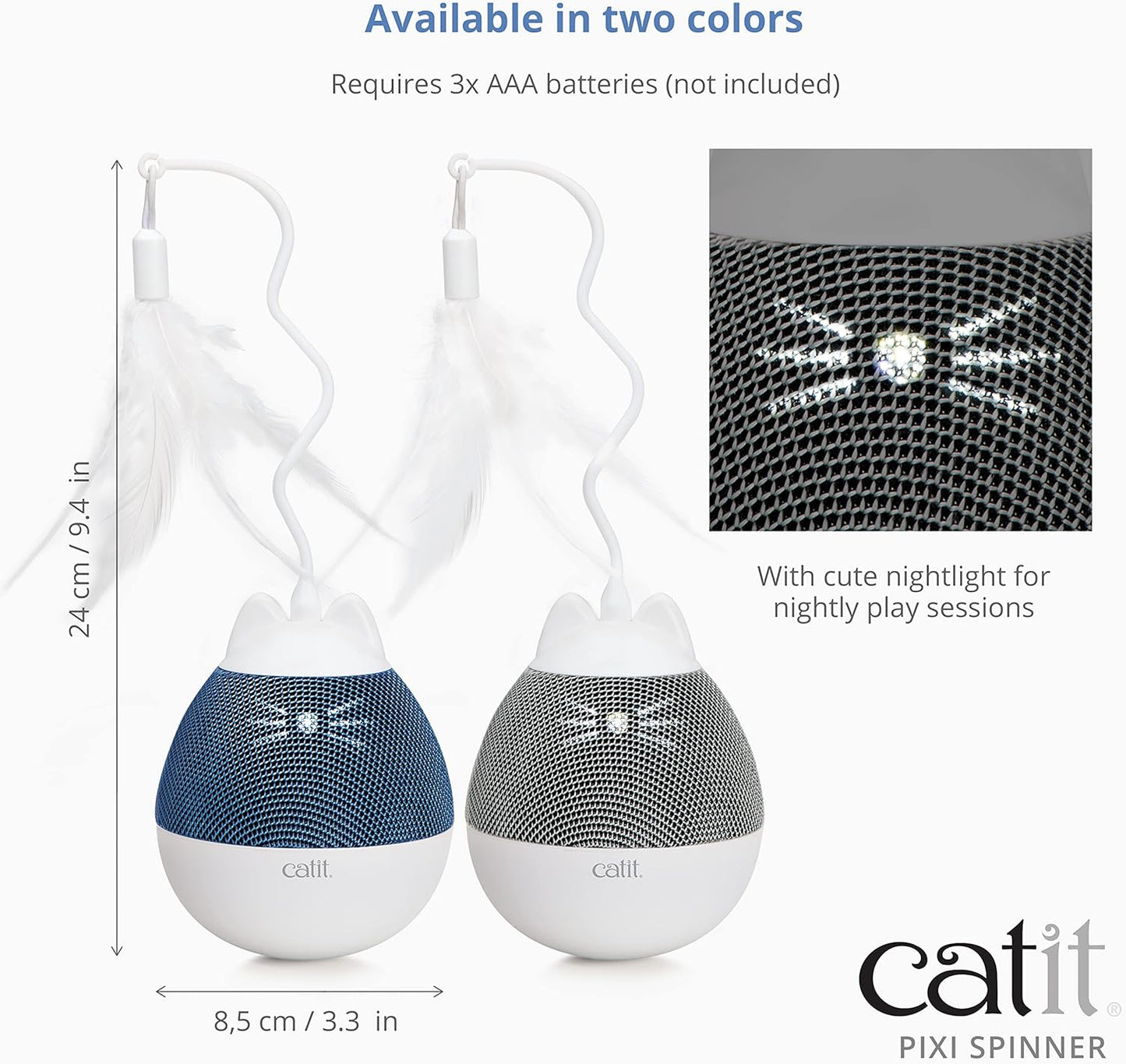 Catit - Pixi Spinner White & Blue - (787.0182)